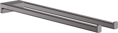 Фото Hansgrohe AddStoris Полотенцедержатель 44.5 см двойной неподвижный Brushed Black (41770340)