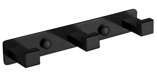 Фото Крючок для полотенец VBI QUADRO BLACK тройной (VBI-049703BL)