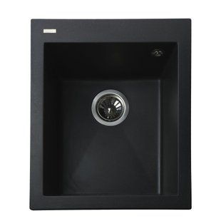Фото Гранітна мийка Globus Lux LAMA 410х500мм, чорний