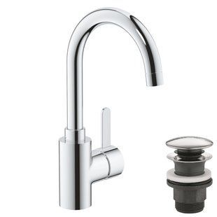 Фото Grohe Eurosmart Cosmopolitan Одноважільний смеситель для раковины L-Size нажимний донний клапан (23933001)
