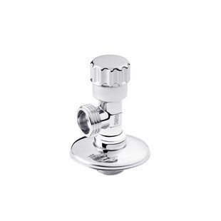 Фото Кран приладовий для підключення Karro 1/2"х1/2" ЗЗ хромований KR-3020