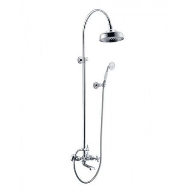 Фото Душова система Imprese Cuthna зі змішувачем для ванни, верхній душ 204 мм T-10280 sribro
