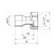 Муфта мідна з накидною гайкою Karro Ду15x1/2" (CV033840)