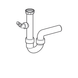 Сифон Geberit для кухонної мийки з кутовим шланговим з'єднувачем (152.713.11.1) Фото 2 з 3
