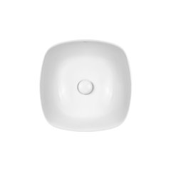 Раковина-чаша Qtap Kolibri 400х400х140 White с донным клапаном QT10117040TW