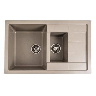 Фото Гранитная мойка для кухни Platinum 7850W TOSKANA матовый Титан