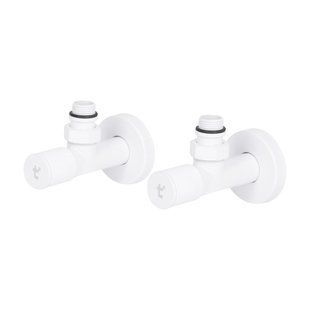 Комплект кранів Thermo Alliance Standart 1/2" З для рушникосушарки кутовий білий (SF395W15W)
