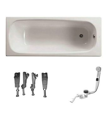 Фото Комплект: Ванна чавунна Roca Continental 170x70 + ніжки + сифон автомат