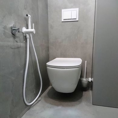 Фото Гігієнічний душ зі змішувачем PAFFONI Tweet Round, білий матовий (ZDUP110BO)