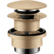 Донний клапан для умивальників з переливом Hansgrohe push-open Brushed Bronze (50100140) Фото 1 з 2