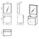 Комплект мебели RJ ATLANT: тумба подвесная + умывальник 50 см + зеркальный шкафчик 50*60см, цвет дуб (RJ02500OK) Фото 4 из 4