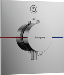 Фото Зовнішня частина термостату без прихованої частини HANSGROHE ShowerSelect Comfort E хром (15571000)
