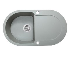 Мойка кухонная гранитная Perfelli IZETTA OGI 114-78 GREY METALLIC 78х44х19,4 см