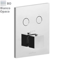 Фото Термостат для душа Paffoni Compact box скрытого монтажа (2 функции) внешняя часть, Bianco Opaco (CPT518BO)