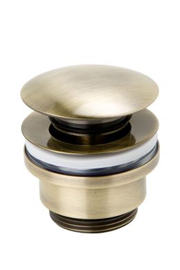 Фото Зливний вентиль (донний клапан) Genebre Luxe bronze, click pop-up, 1 1/4" (100211 43)