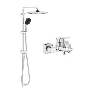 Фото Набір змішувачів 2 в 1 для ванної кімнати Grohe QuickFix Flex Vitalio Comfort Cube зі змішувачем для раковини Dice (UA203170101)