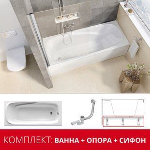 Фото Ванна акриловая Ravak Vanda II 170x70 - комплект (CP21000000-K)