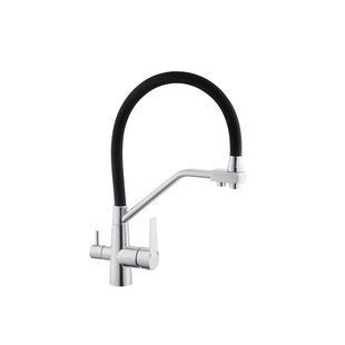 Фото Смеситель для кухни с подключением к фильтру Kroner KRP Edelstahl Klassisch - ESG03817BLK
