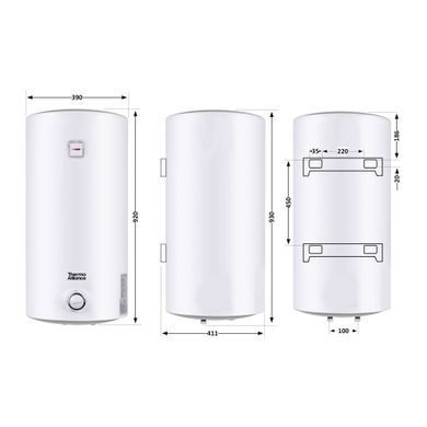 Фото Водонагрівач електричний Thermo Alliance 80 л SLIM вертикальний, мокрий ТЕН 1,5 кВт D80V15Q2