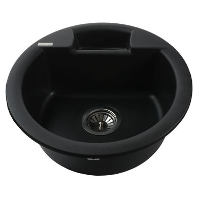 Фото Гранітна мийка Globus Lux GURON 480мм, чорний