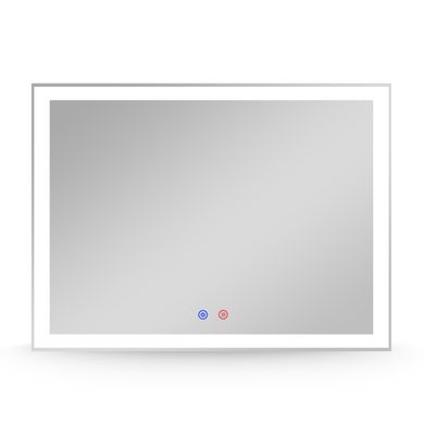 Фото Зеркало прямоугольное Volle 80x60 см, с подсветкой, диммером, подогревом зеркала (16-13-800)