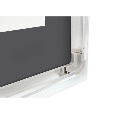 Фото Зеркало Qtap Mideya Classic 1000х600 с LED-подсветкой Touch, с антизапотеванием, с часами, диммером, рег. яркости QT2078F615W