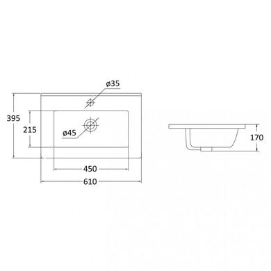Фото Комплект меблів для ванної кімнати RJ ATLANT 60 см, білий (RJ02601WH)