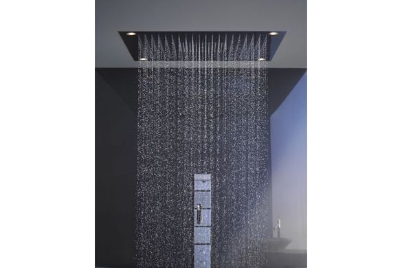 Фото Верхний душ Hansgrohe Rainmaker Select 460 3jet с держателем потолочный Black/Chrome (24006600)