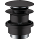 Донний клапан для умивальників з переливом Hansgrohe push-open Matt Black (50100670) Фото 1 з 2