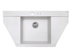 Фото Мойка кухонная гранитная Perfelli MAJESTIC TGM 125-96 WHITE 96х51х19,4 см