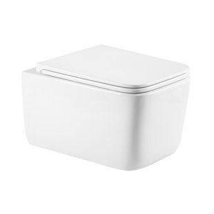 Фото Унітаз підвісний Qtap Gemini безободковий з сидінням Soft-close QTGEM26W45430