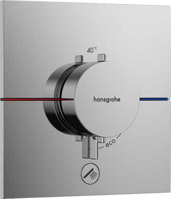 Фото Зовнішня частина термостата без прихованої частини HANSGROHE ShowerSelect Comfort E хром (15575000)