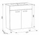 Комплект меблів RJ KINK-L: тумба підлогова + умивальник накладний Jenor, 60см, білий (RJFU041-4160WHSET) Фото 2 з 2