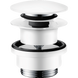 Донний клапан для умивальників з переливом Hansgrohe push-open Matt White (50100700) Фото 1 з 2