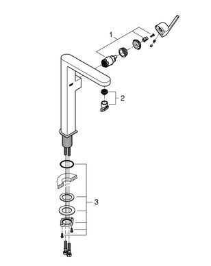 Фото Змішувач на стільницю для раковини XL-розміру Grohe Plus 32618003