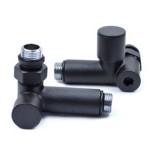Кран кутовий Navin під ТЕН 1/2 "х1/2" (чорного кольору) 2шт. (21-632430-7777)