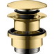 Донний клапан для умивальників з переливом Hansgrohe push-open Polished Gold Optic (50100990) Фото 1 з 3