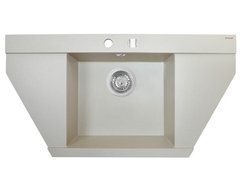 Фото Мойка кухонная гранитная Perfelli MAJESTIC TGM 125-96 LIGHT BEIGE 96х51х19,4 см