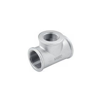 Трійник перехідний Karro 3/4"х1/2"х3/4" ВВВ нікельований KR-3213 (CV018718)
