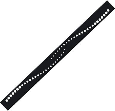 Фото Душовий канал з полірованою решіткою 600 мм Синус, сухий сифон, чорний