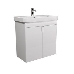 Фото Тумба Мойдодыр Simple White 70-U белая универсальная с умывальником River 70 (00-0009270)