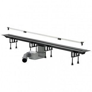 Фото Комплект: лоток Viega Advantix Vario 300-1200мм, дизайн-вставка Visign SR1 матова (704353)