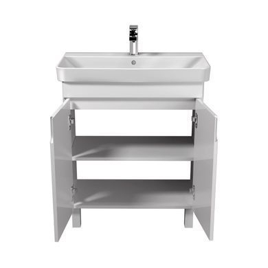 Фото Тумба Мойдодыр Simple White 70-U белая универсальная с умывальником River 70 (00-0009270)