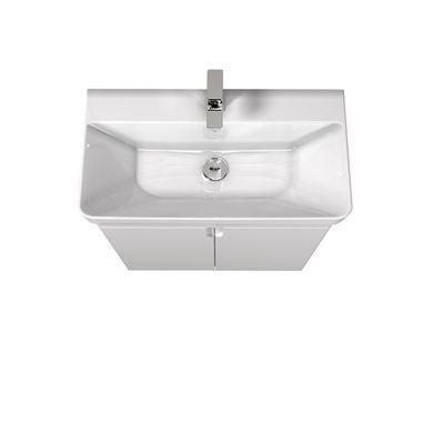 Фото Тумба Мойдодыр Simple White 70-U белая универсальная с умывальником River 70 (00-0009270)