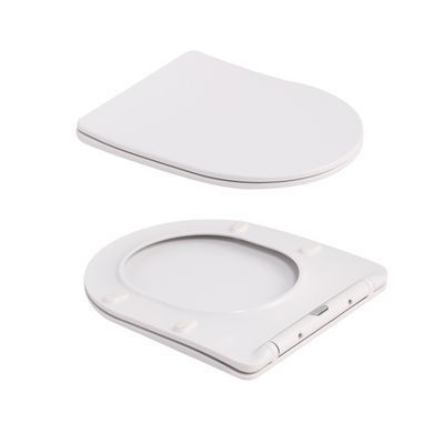 Фото Унітаз підвісний Qtap Robin Ultra Quiet 520&times;365&times;340 мм, Marble, з сидінням Slim Duroplast / Soft-close / Quick Release QTROB26MR48998