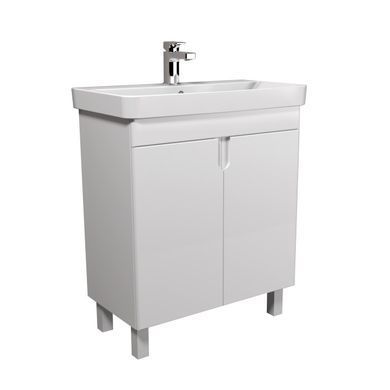 Фото Тумба Мойдодыр Simple White 70-U белая универсальная с умывальником River 70 (00-0009270)