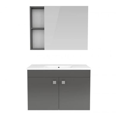 Фото Комплект мебели для ванной комнаты RJ ATLANT 80 см, серый (RJ02800GR)