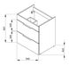 Тумба з умивальником Jika Cube 550x430 мм, два висувних ящика, колір - білий Фото 2 з 3