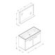 Комплект меблів RJ FIRST: тумба підвісна + умивальник 80 см + дзеркало 74x50, білий (RJ20800WO) Фото 2 з 10