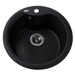 Фото Гранітна мийка Globus Lux TANA 485мм, чорний